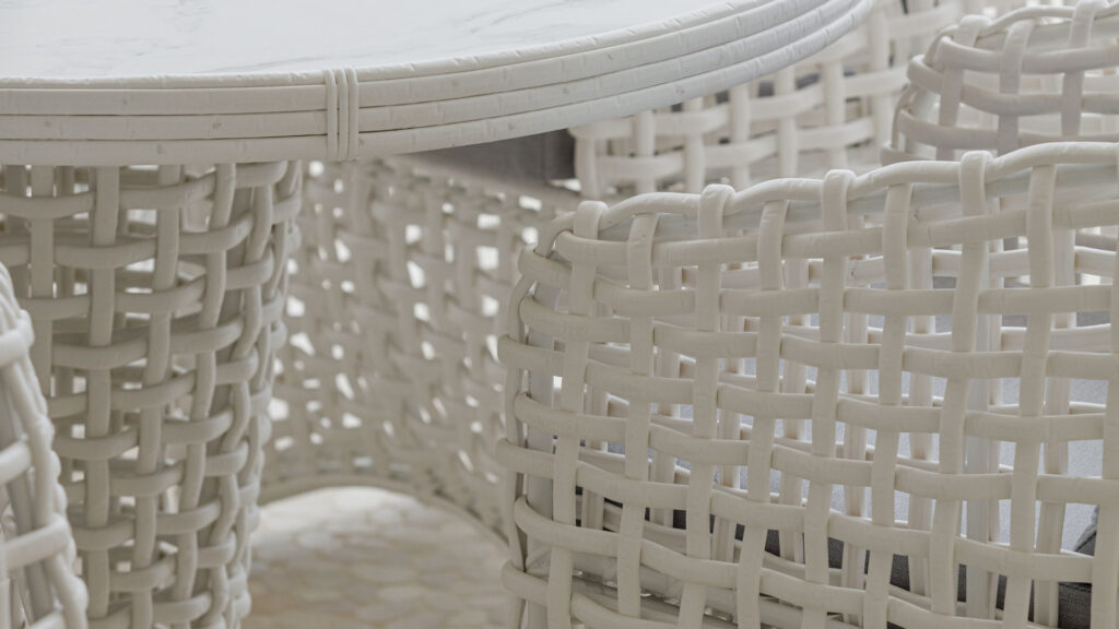 22460.30 Dynasty Skyline Dining Table WHITE Mushroom 15mm 05