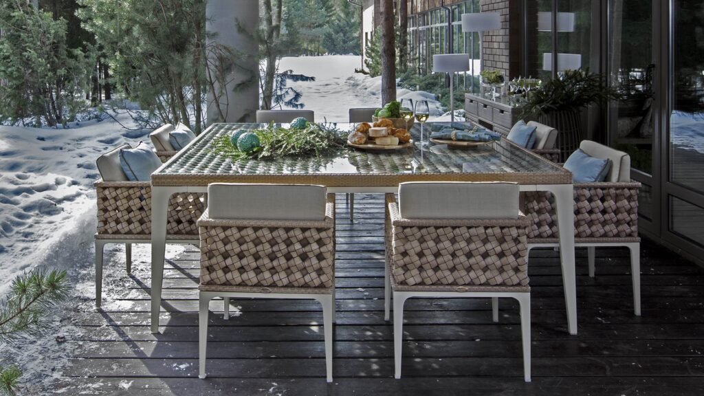 23071-10 HEART DINING TABLE SEASHELL FLAT-FLAT Skyline Design 03