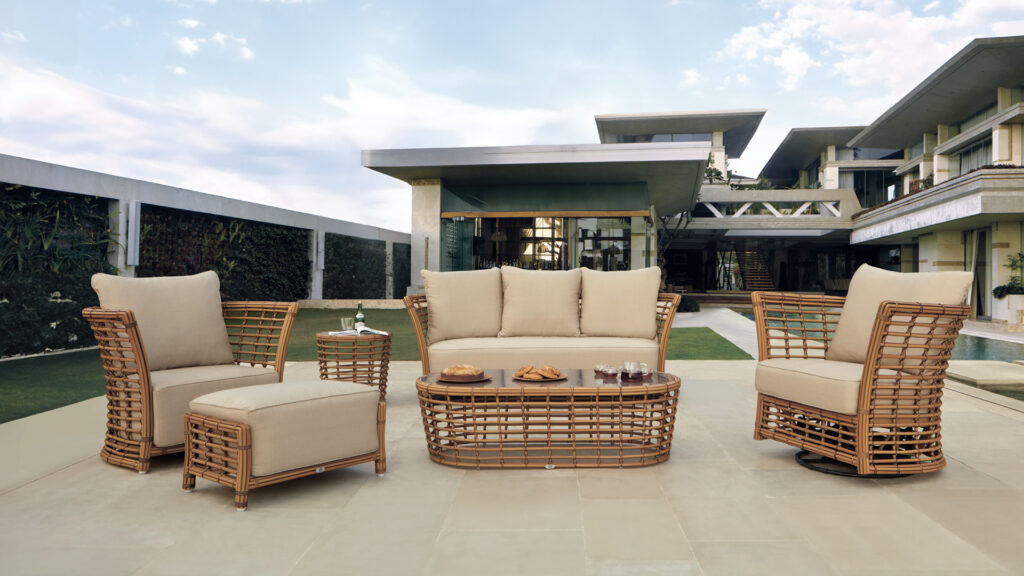 23766 OTTOMAN VILLA NATURAL RATTAN MUSHROOM Skyline Design 01