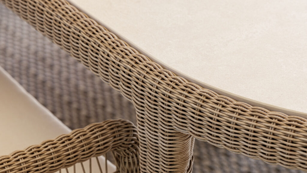 4608-12D Arena Skyline Design Dining Table Seashell Polyrod 05